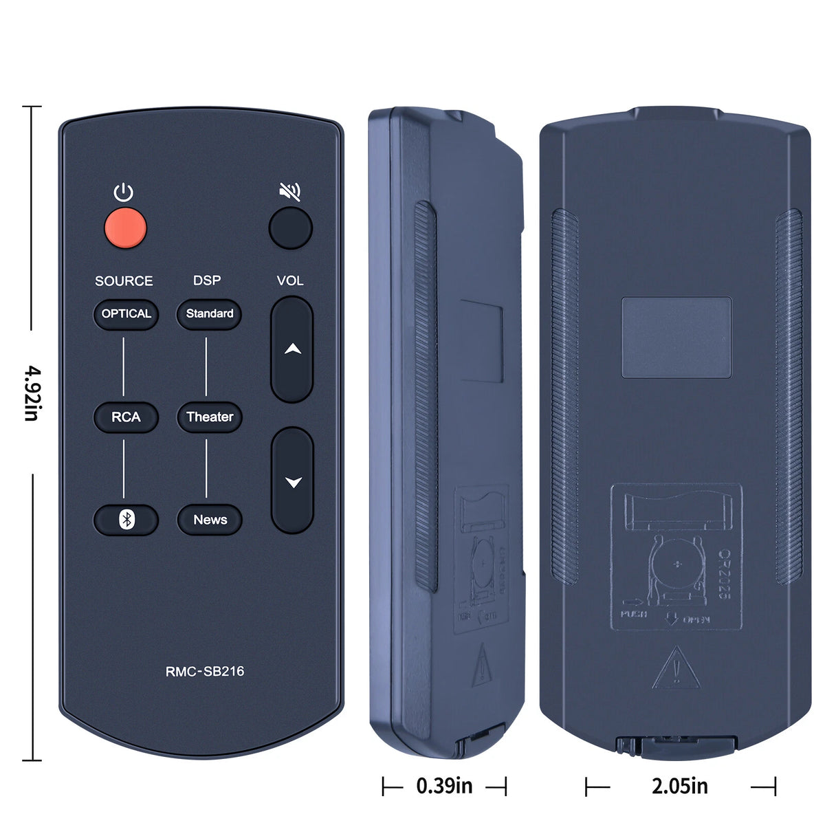 RMC-SB216 Remote Control For Insignia SB216 Mini 2.0 Soundbar
