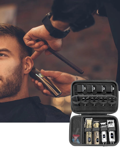 RAIACE Hard Travel Storage Case Compatible with Hair Clippers, Medium, Black