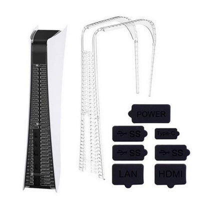 PC+Silicone Dust Cover Plug Protective Anti-Dust Cover Kit For PS5 Console