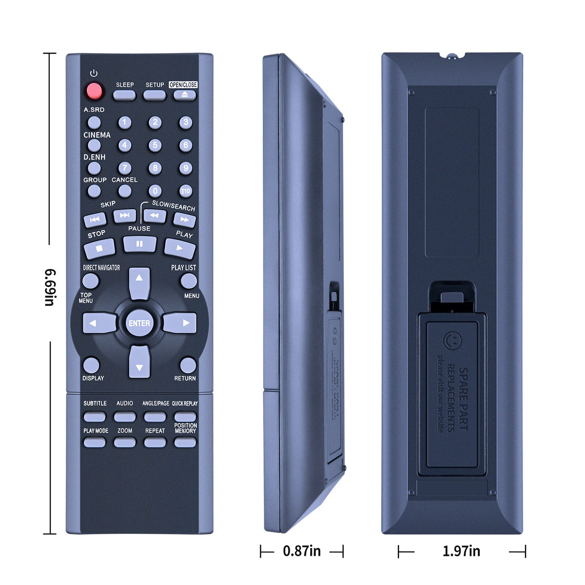EUR7621010 Remote Control For Panasonic DVD Player DVD-S31 DVD-S35 DVD-S31S