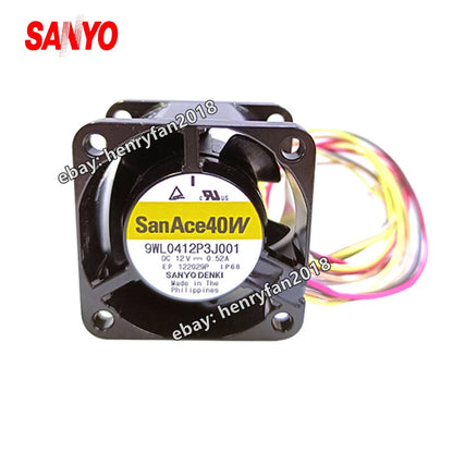 SANYO 9WL0412P3J001 SanAce Fan 12V 0.52A 40*40*28MM IP68 Splash Proof Axial Fan