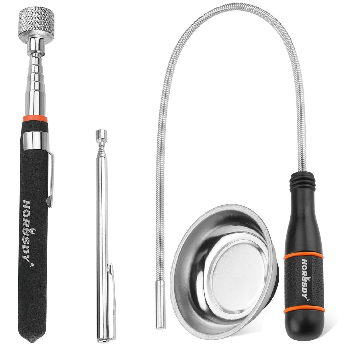 HORUSDY 4-Piece Telescoping Magnetic Pickup Tools Set - 4PCS, 4PCS 5-30.5LB