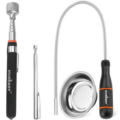 HORUSDY 4-Piece Telescoping Magnetic Pickup Tools Set - 4PCS, 4PCS 5-30.5LB
