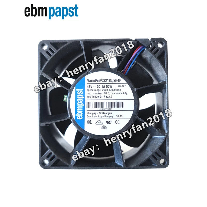Ebmpapst 3218J/2H4P Axial Fan 48VDC 50W 1.0A 92*92*38MM 4-Pin PWM cooling Fan