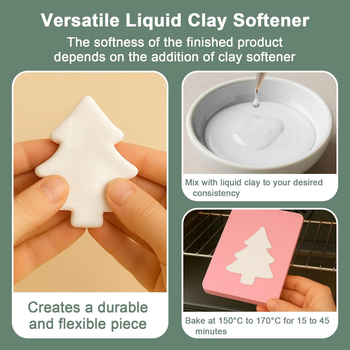 1DFAUL 120ml Polymer Clay Softener, Restore Flexibility, transparent