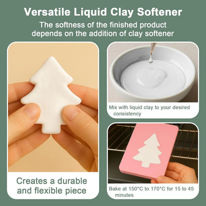 1DFAUL 120ml Polymer Clay Softener, Restore Flexibility, transparent
