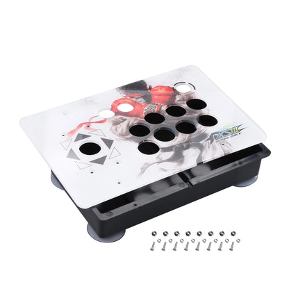 White Arcade Joystick Acrylic Panel+Case Game PC Rocker Joystick for Arcade fsa