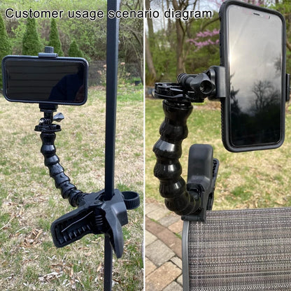 Suptig Phone Holder Desk Gooseneck Mount, Cell 3.5 x 4.8 x 8.26 inches, Black