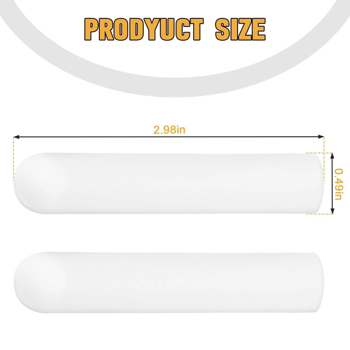 Thermocouple Ceramic Protection Cover Replacement for 2 3/16" long, White