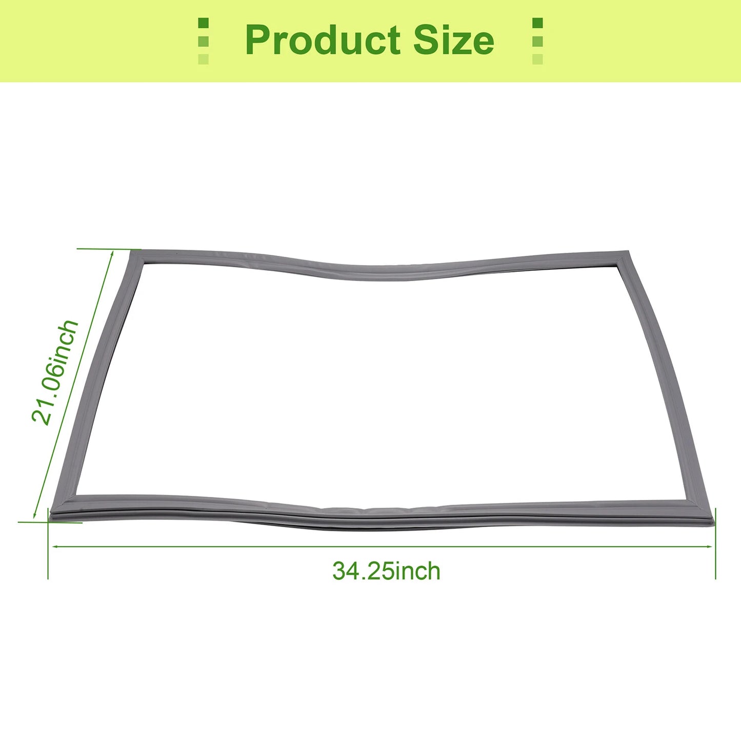 For Whirlpool WPW10714545 W10714545 Refrigerator Freezer Door Gasket