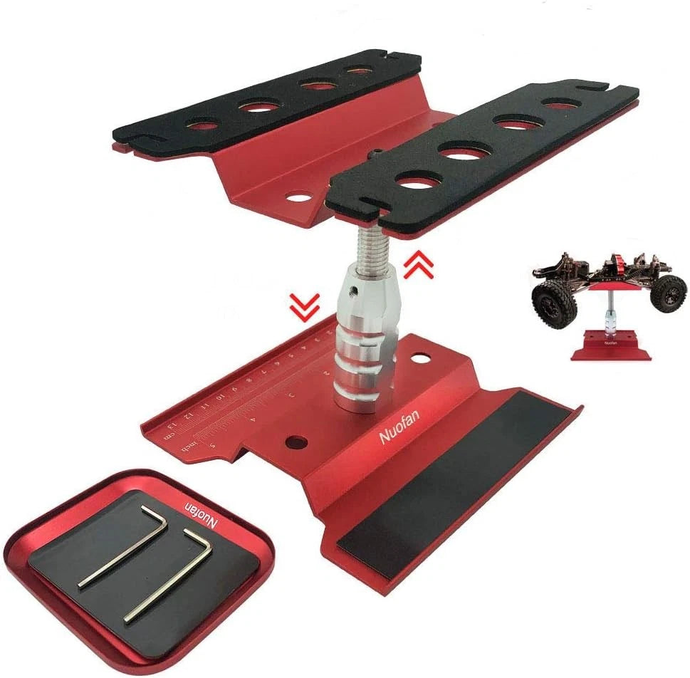 RC Car Work Stand Aluminum Repair Workstation 360 Degree Rotation Lift Lower...