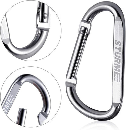 20pcs 2.7" Carabiner Clip Durable Carabeaner Hooks 2.7'', Black
