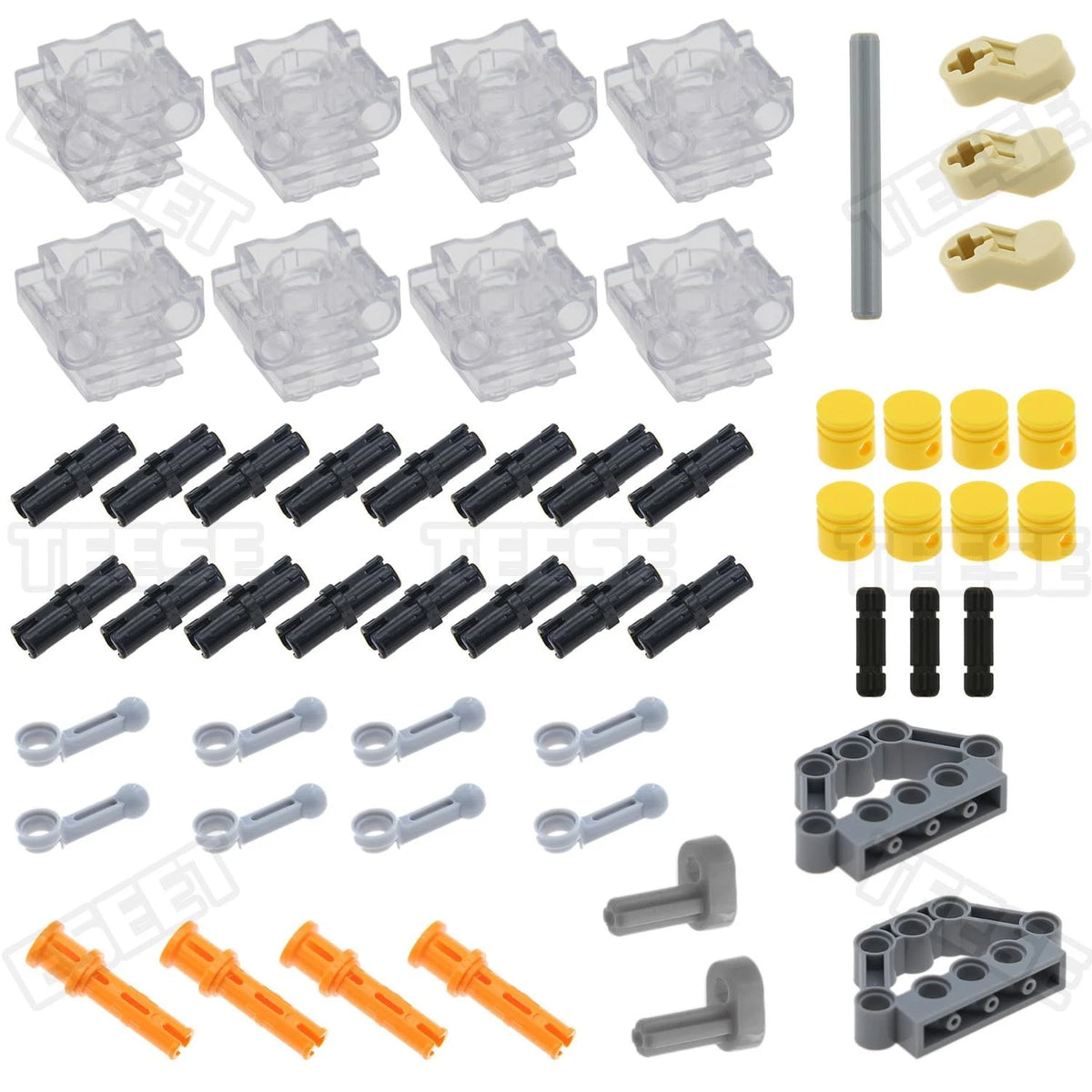 TEESE 55pcs Crankshaft Engine 6 inches x 4 x 2 inches, Yellow