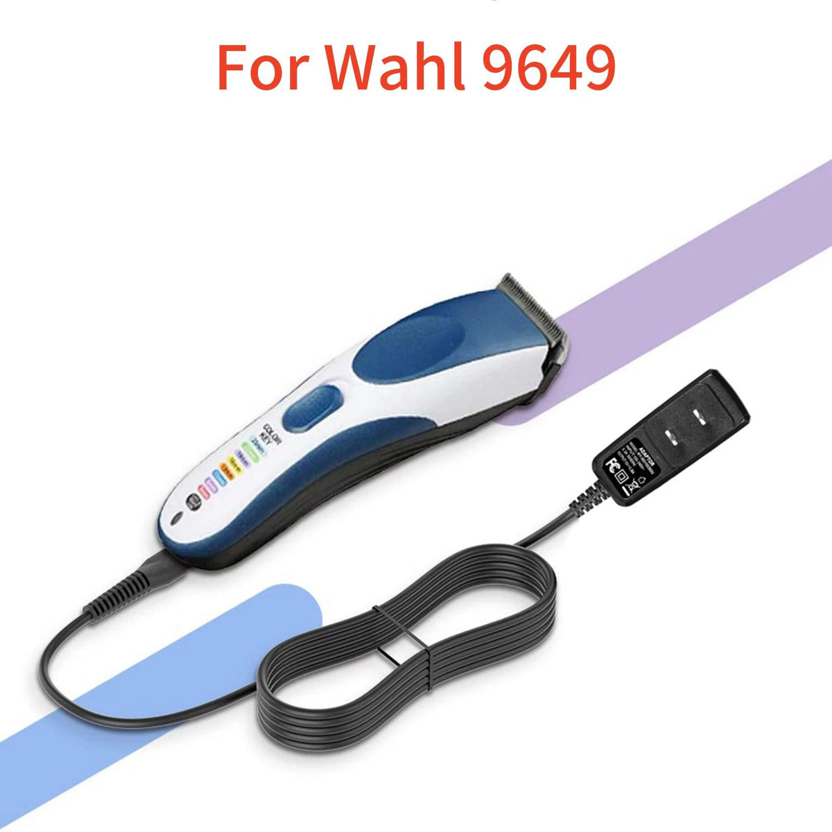 AC 100-240V ~ 50/60Hz Hair Clipper Charger Replacement For Wahl Color Pro 9649