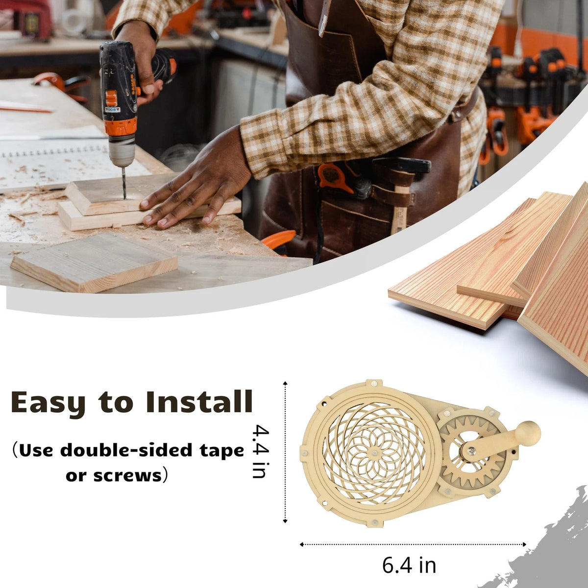 Montessori Wooden Busy Board DIY Accessory - Toy for Kids Early Educational...
