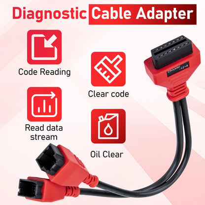 12+8 Pin Connector to OBD2 Adapter, Secutiry Gateway Bypass Cable, 1.2 FT