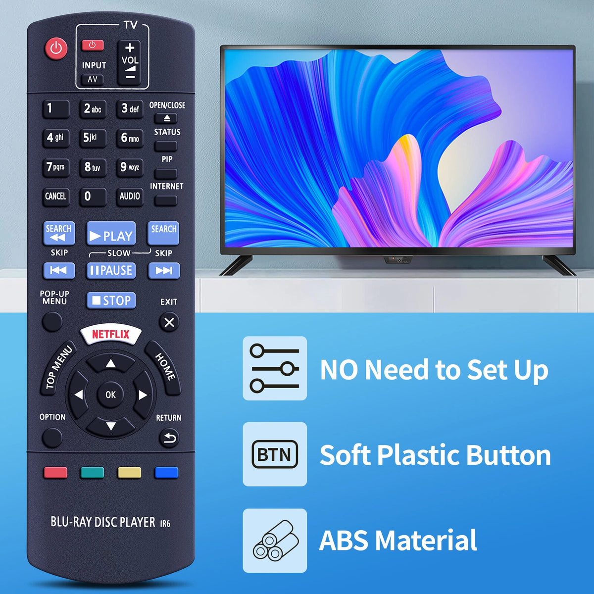 N2QAYB001030 Remote Control For Panasonic Disc Player DMP-BDT175
