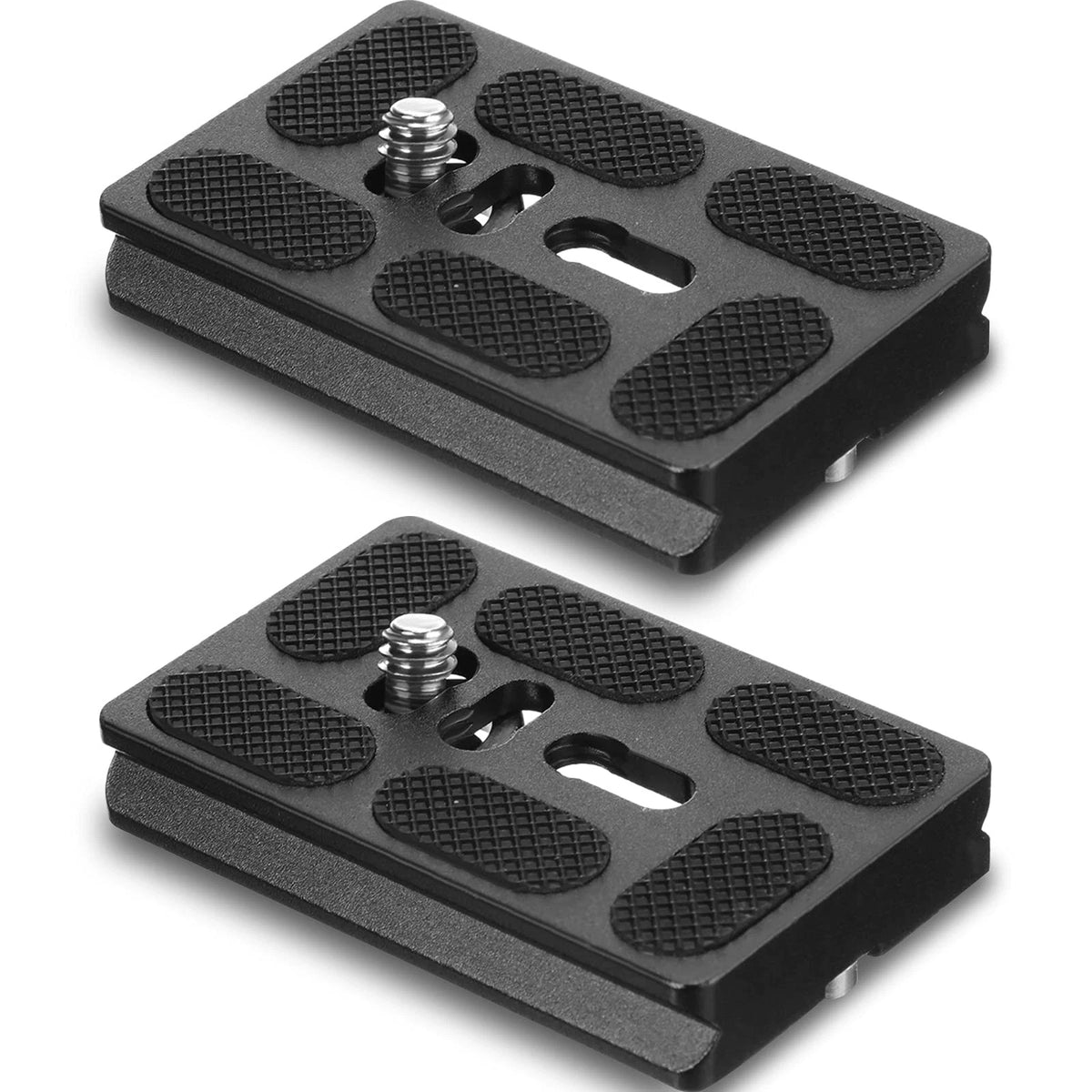 Frienda 2 Pieces Metal Quick Release Plate with 1/4''-20 Camera 60mm, Black