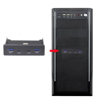 3.5 Inch Ports USB Front Panel Floppy Bay Expansion Adapter Computer Accessories
