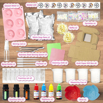 WhizToys Soap Making Kit, DIY Supplies with small, colorful-Donut