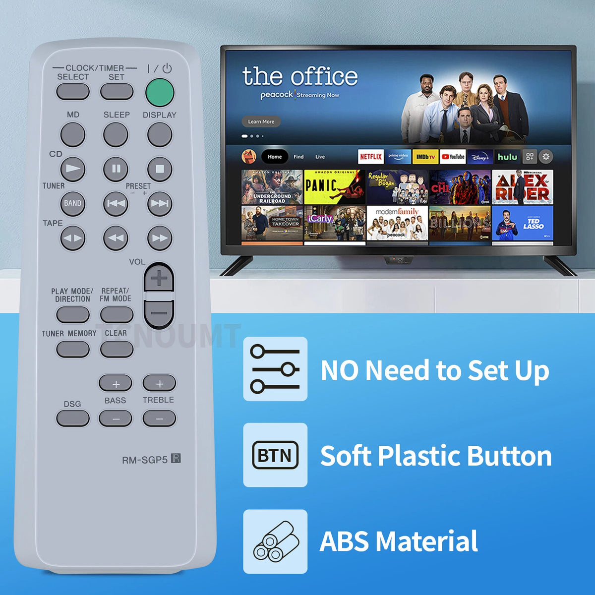 RM-SGP5 Remote Control For Sony Audio System CMT-EP313 CMT-EP414 CMT-GP5