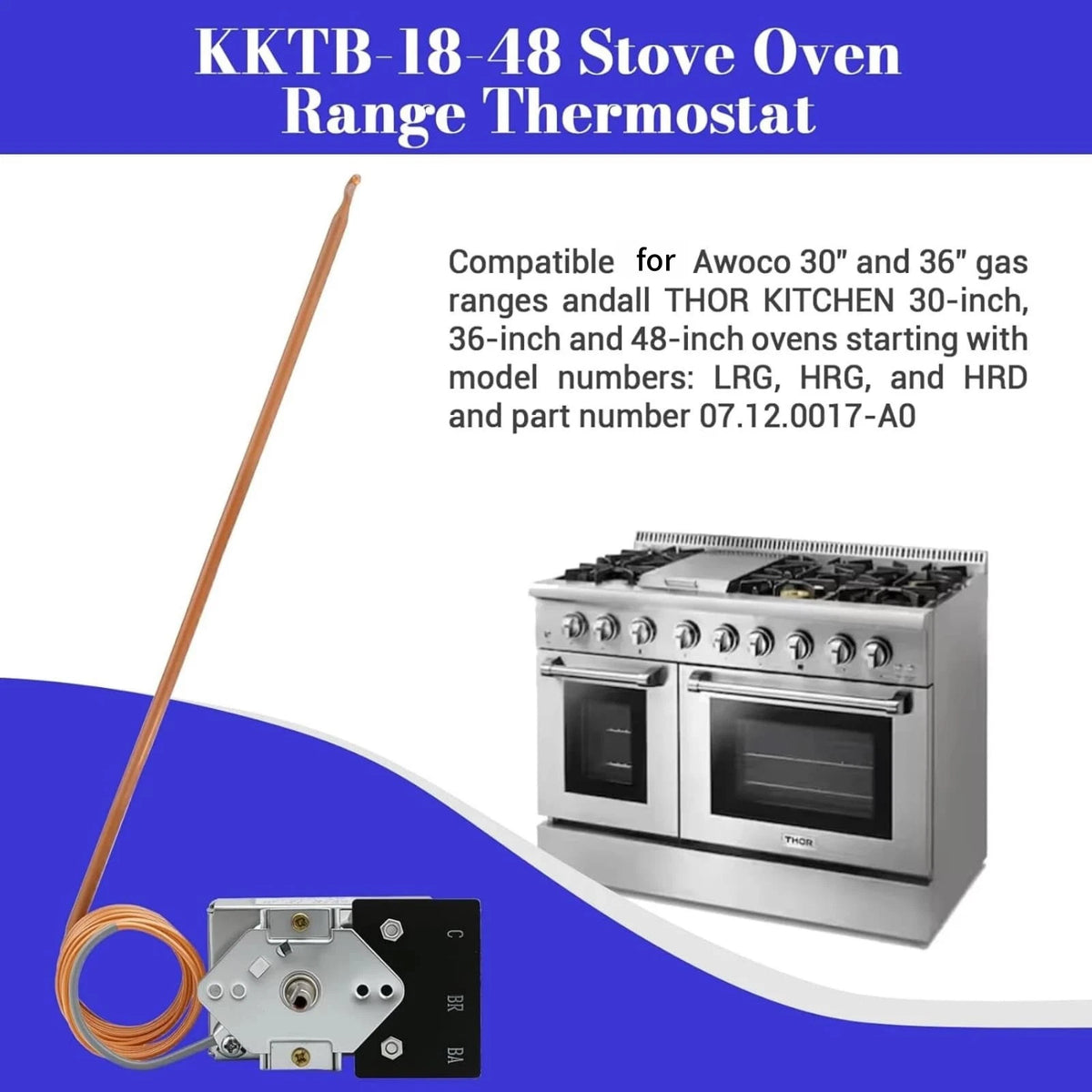 KKTB-18-48 Gas Range Part Bake Broil Control 120V 5A For Awoco Device  Kit