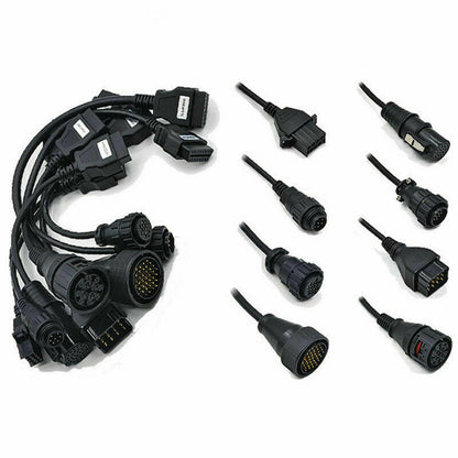 8 Pcs OBD2 OBDII Full Set Diagnostic Tool Adapter Truck Cables For CDP B9 C