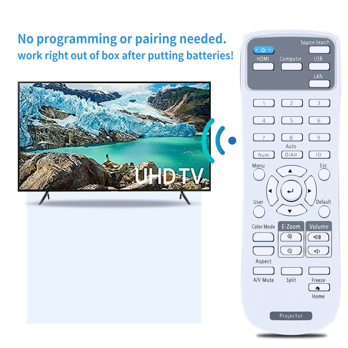 219863500 Remote Control For Epson Projector EB-X49 EB-E20 EB-FH52 EB-W52 EB-W51