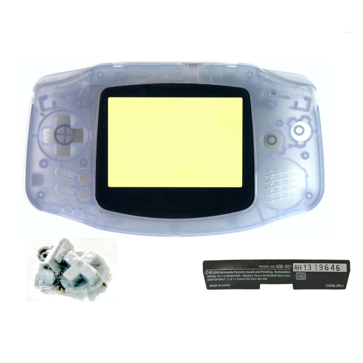 Transparent Full Housing Case Clear Shell Pack for Gameboy Advance GBA Console