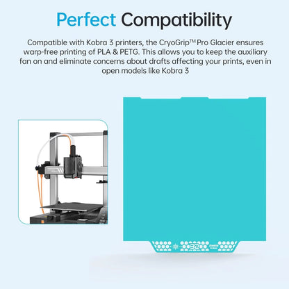 BIQU CryoGrip Pro Glacier Build Plate for Any-Cubic Kobra 3 3D 250*250 MM