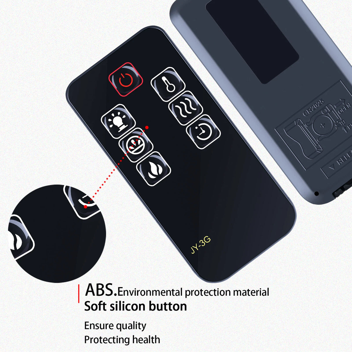 JY-3G Remote Control For Della Muskoka Pleasant Hearth Electric Fireplace Heater