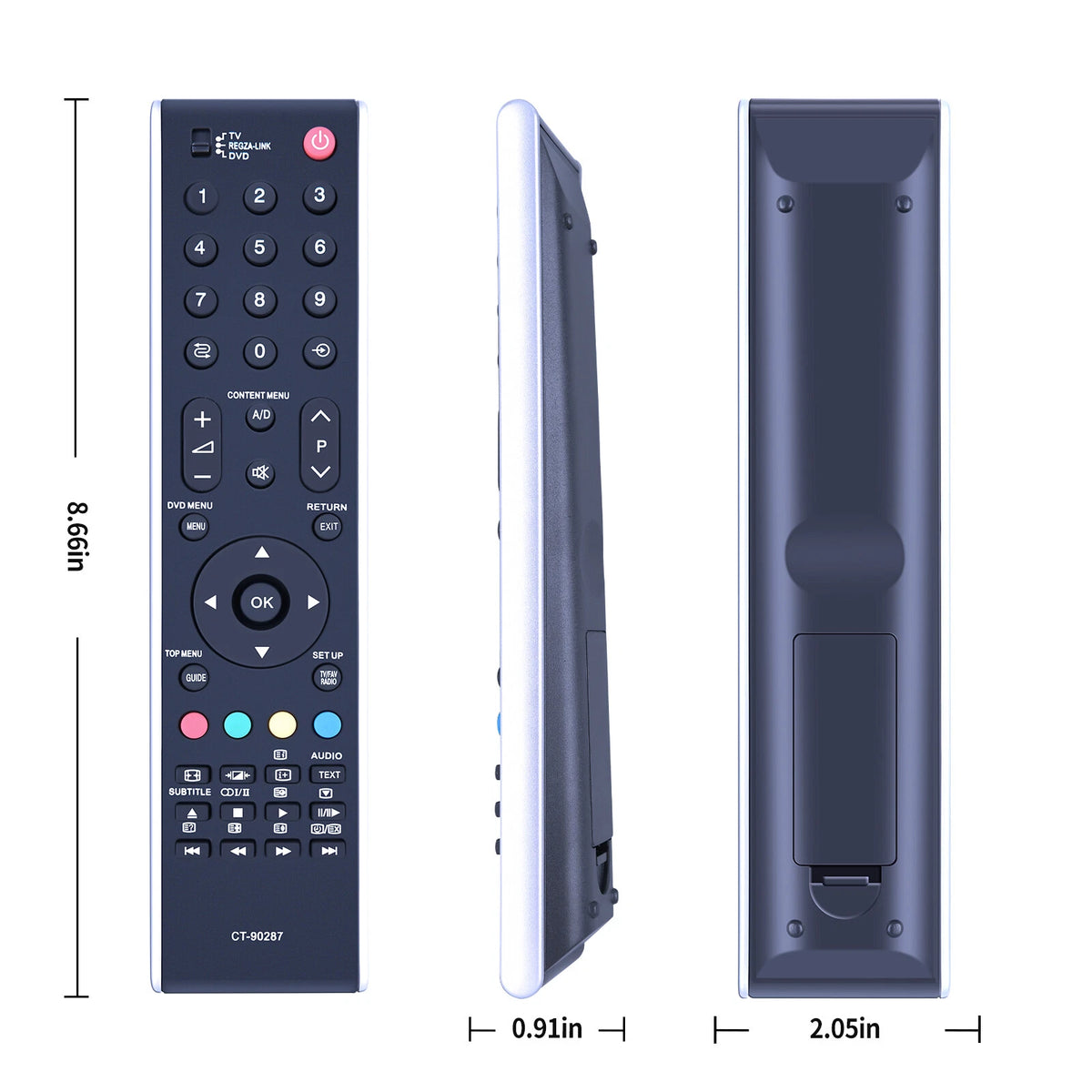 CT-90287 Remote Control For Toshiba TV Sub CT-90307 CT-90296 CT-90288