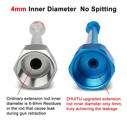 Airless Paint Sprayer Spray Gun Tip Extension Pole Rod 3 Pack Silver