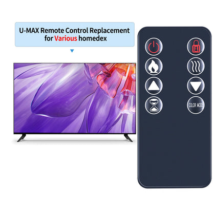 Replacement Remote Control For Various  Recessed Mounted Electric Fireplace
