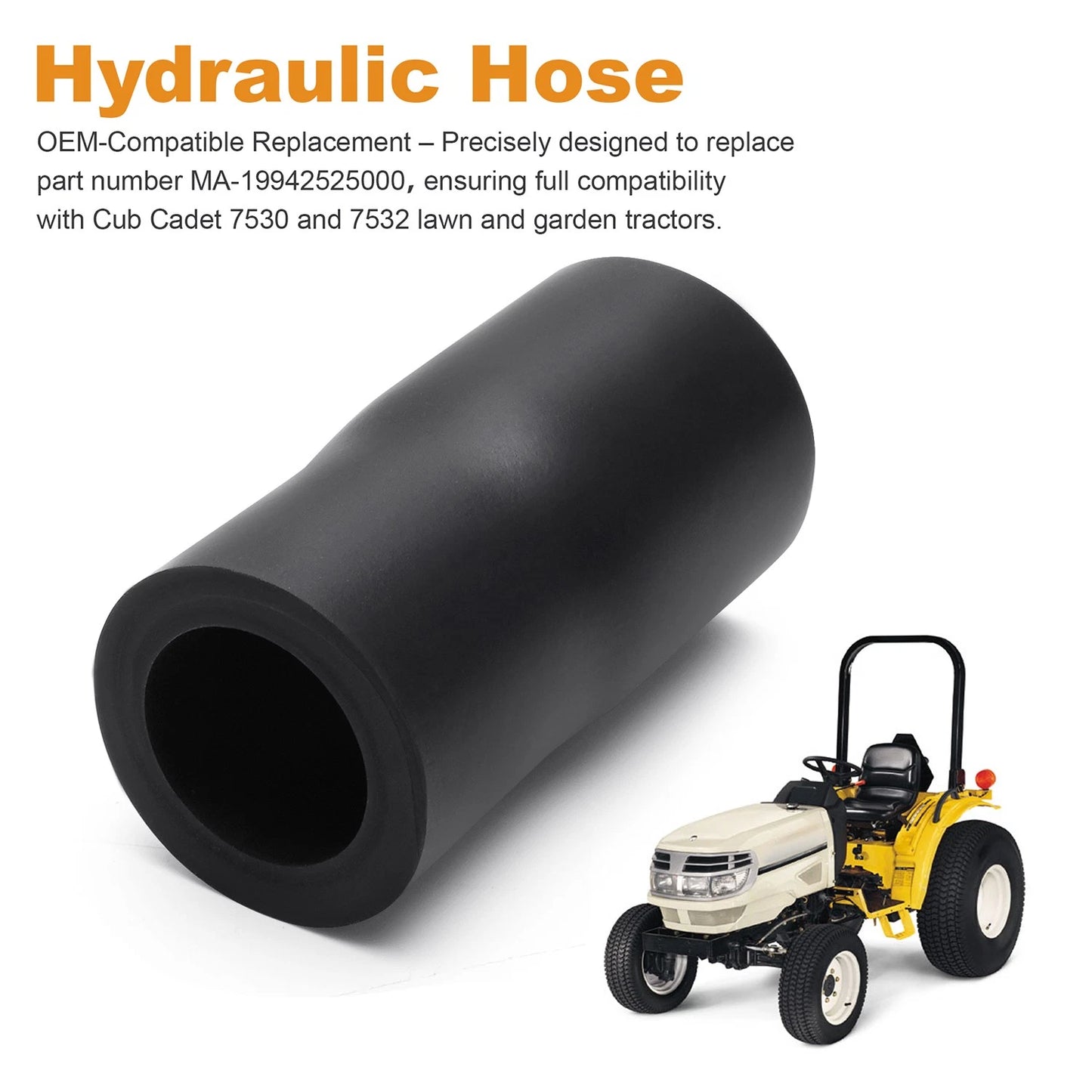 Hydraulic Hose Connector MA-19942525000 for Cub Cadet 7530 7532 Lawn Tractors