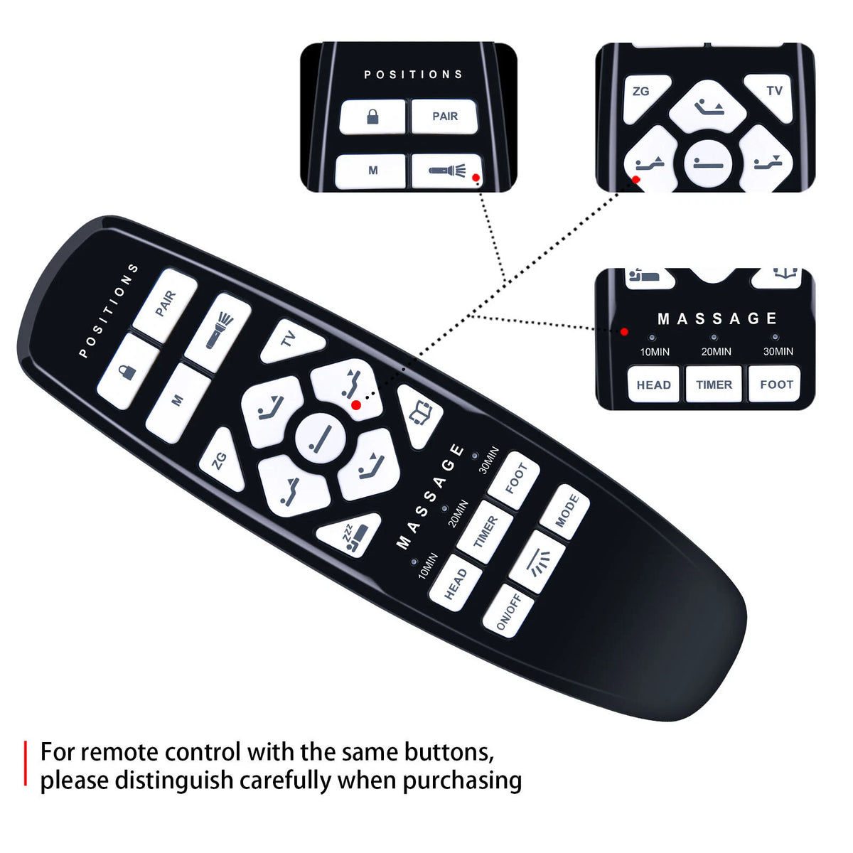 Remote Control For GhostBed Okin RF.27.19.02 Adjustable Bed