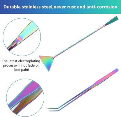 4 in 1 Quarium Aquascape Tools Kits, Anti-Rust Stainless Steel Multicolor