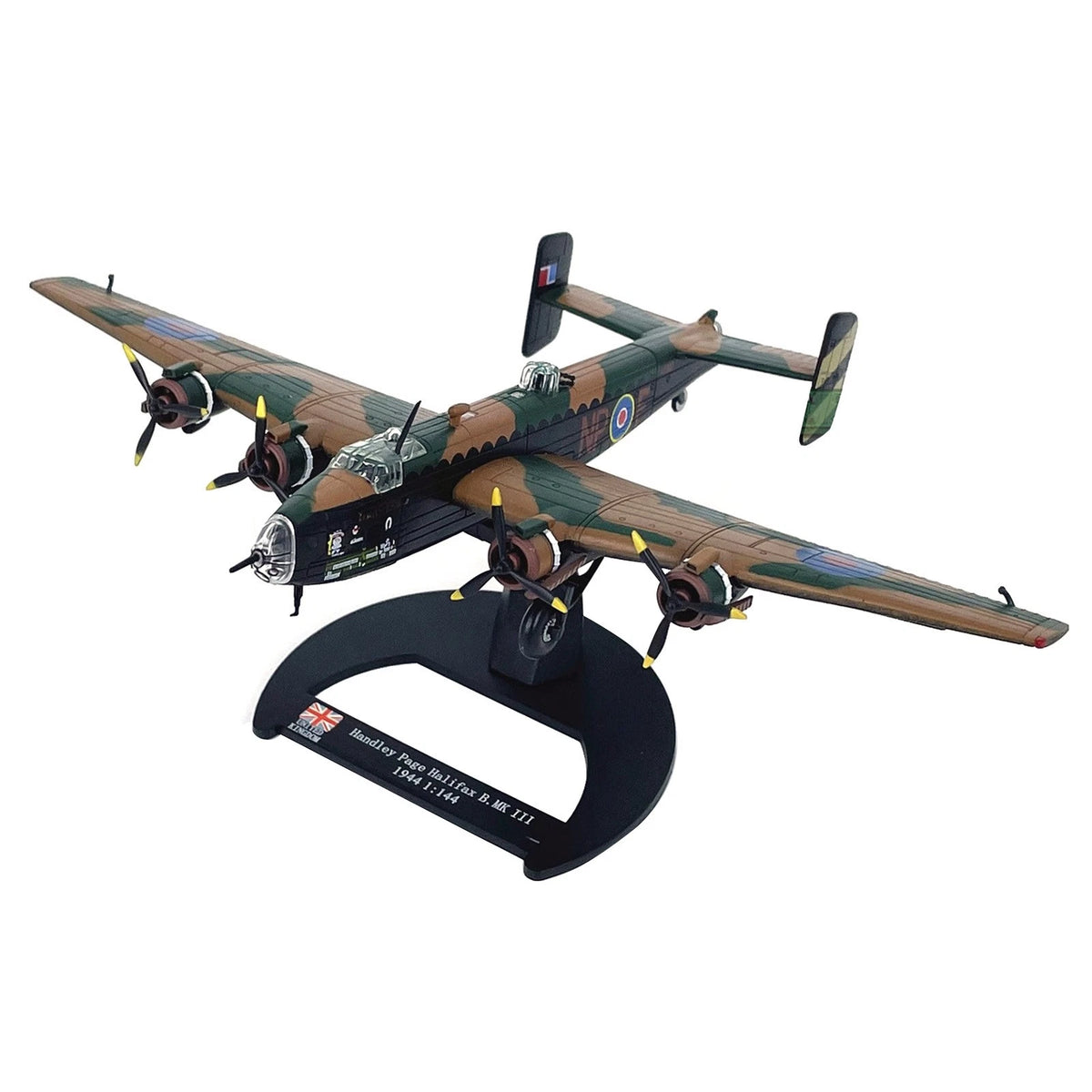 16cm 1/144 WWII For Handley Page Halifax B.Mk III Bomber Model Static Display