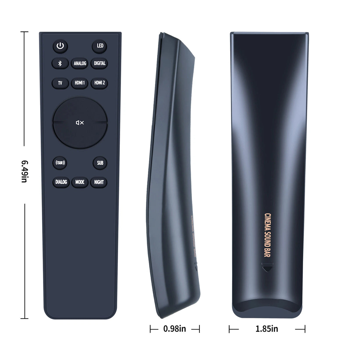 Replacement Remote Control For Klipsch Cinema 600 3.1 Soundbar CINEMA600 -Black