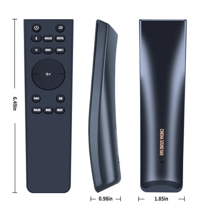 Replacement Remote Control For Klipsch Cinema 600 3.1 Soundbar CINEMA600 -Black