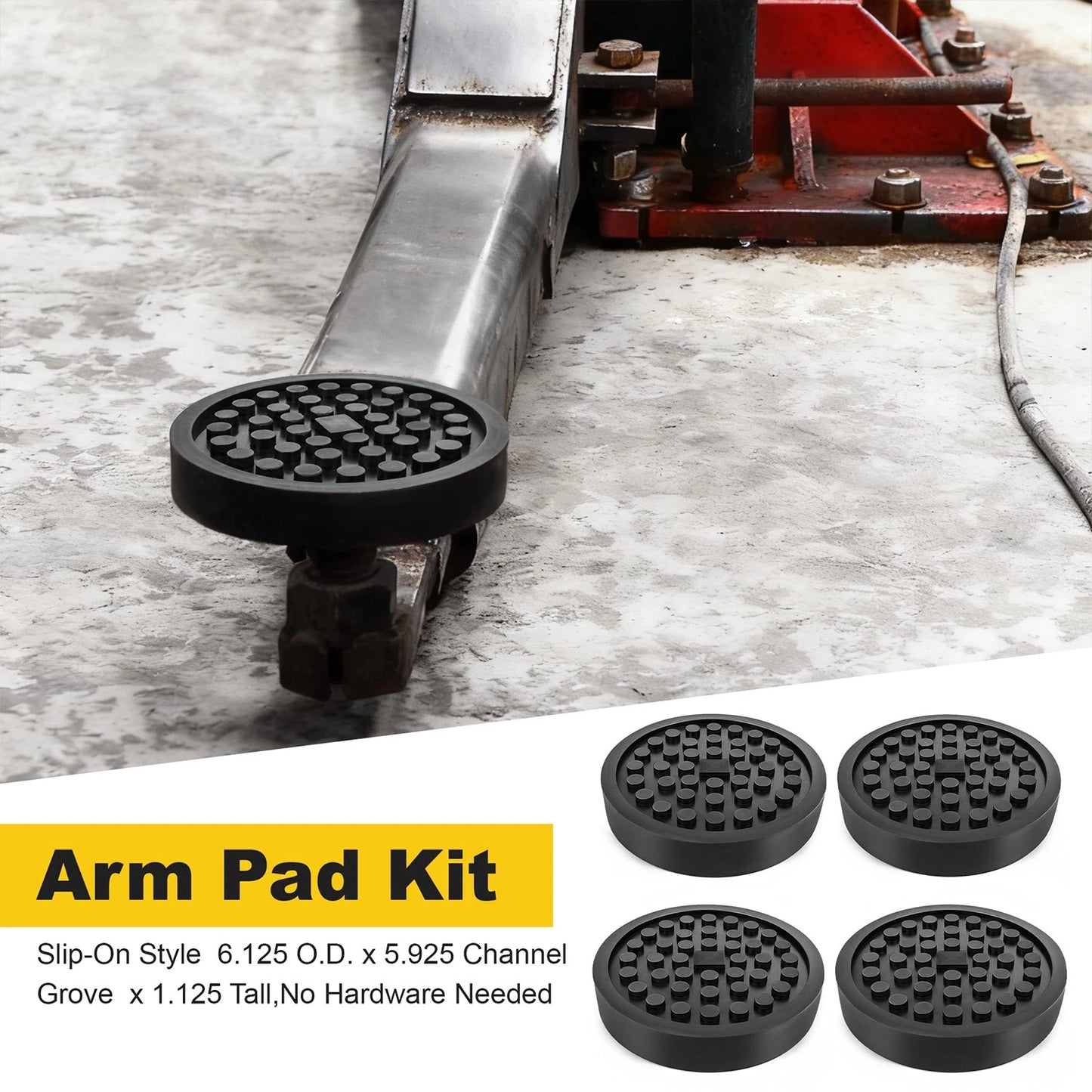 4PCS Rubber Arm Pad Kit  for ALM Lifts 7001A, 7002A, 9002A, 9003, 9003A 9003AC