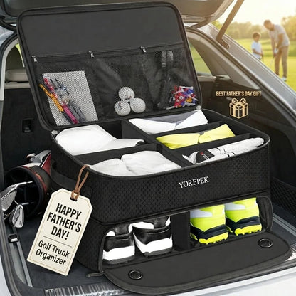 YOREPEK Golf Gifts for Men, 2 Layer Trunk Standard, Standard-Black