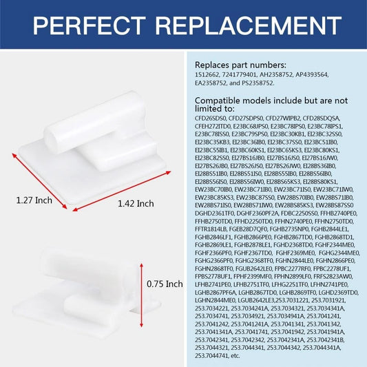 2Pcs 241779401 Refrigerator Door Hinge Pin, Mullion Mounting Pin Fit for...