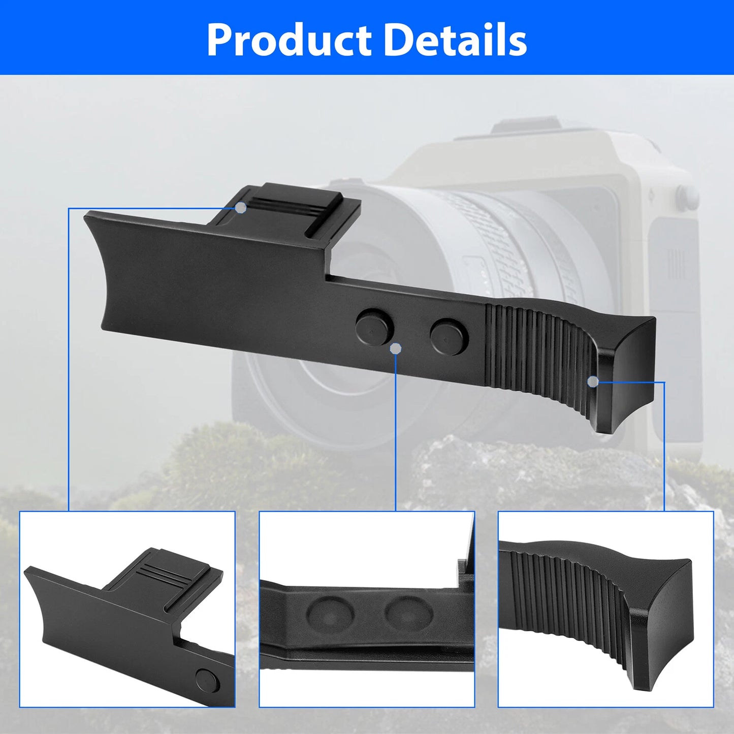 For Leica Q3 ,Q3 43 Thumb Grip Camera Thumb Support Grip Aluminum Handgrip Black
