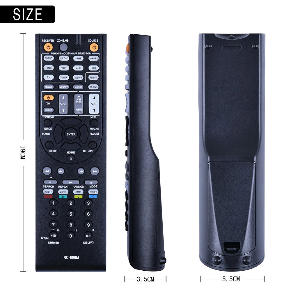 RC-896M Replacement Remote Control For Onkyo AV Receiver TX-SR444 TXSR444