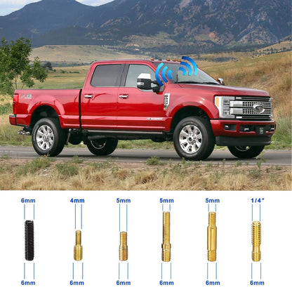 Bingfu Car Radio Stereo Antenna Mast Carbon Fiber Truck Universal Black