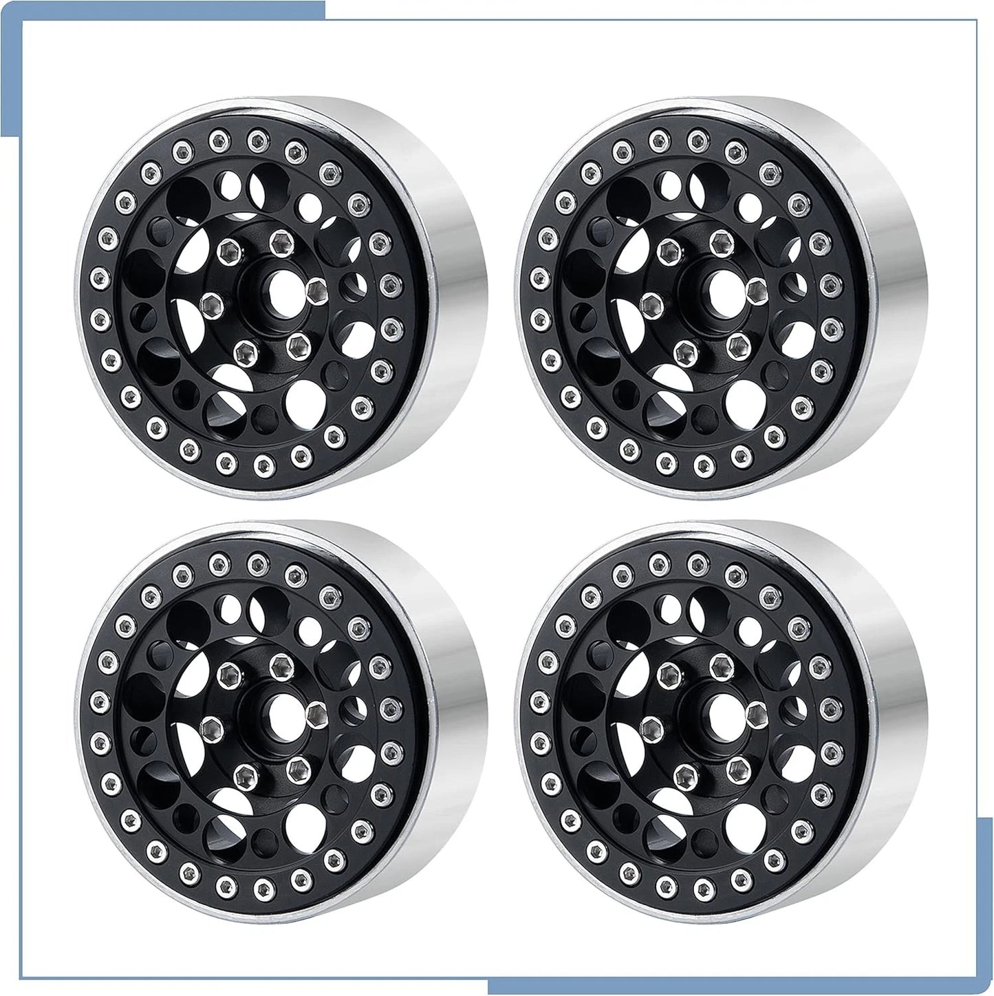 Zolikar RC 2.2 Beadlock Wheel Rings 4Pcs for 1/10 Scale Crawler Car SCX10...