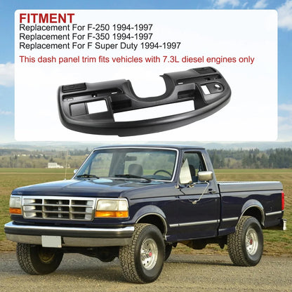 Dashboard Instrument Cluster Panel Bezel Black Replacement For Ford