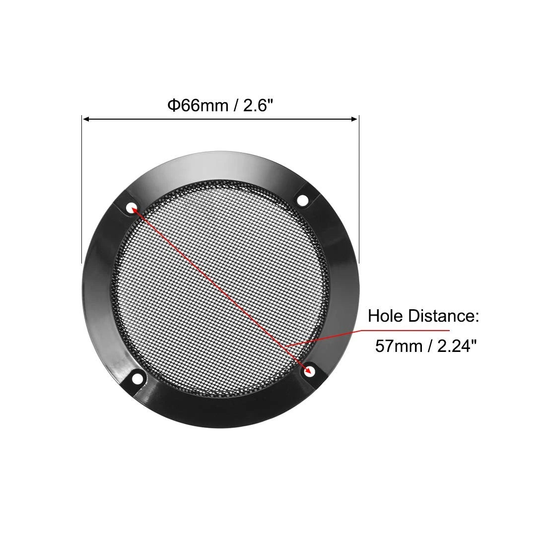 uxcell 2pcs 2" Speaker Grill Mesh Decorative Circle Woofer Guard Black