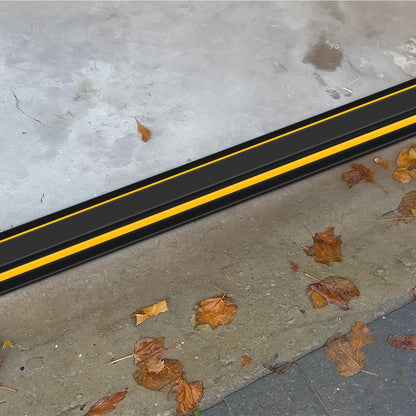 2 Pcs 1.25" High Universal Garage 8'3" x 4.53" x 1.25", black and yellow